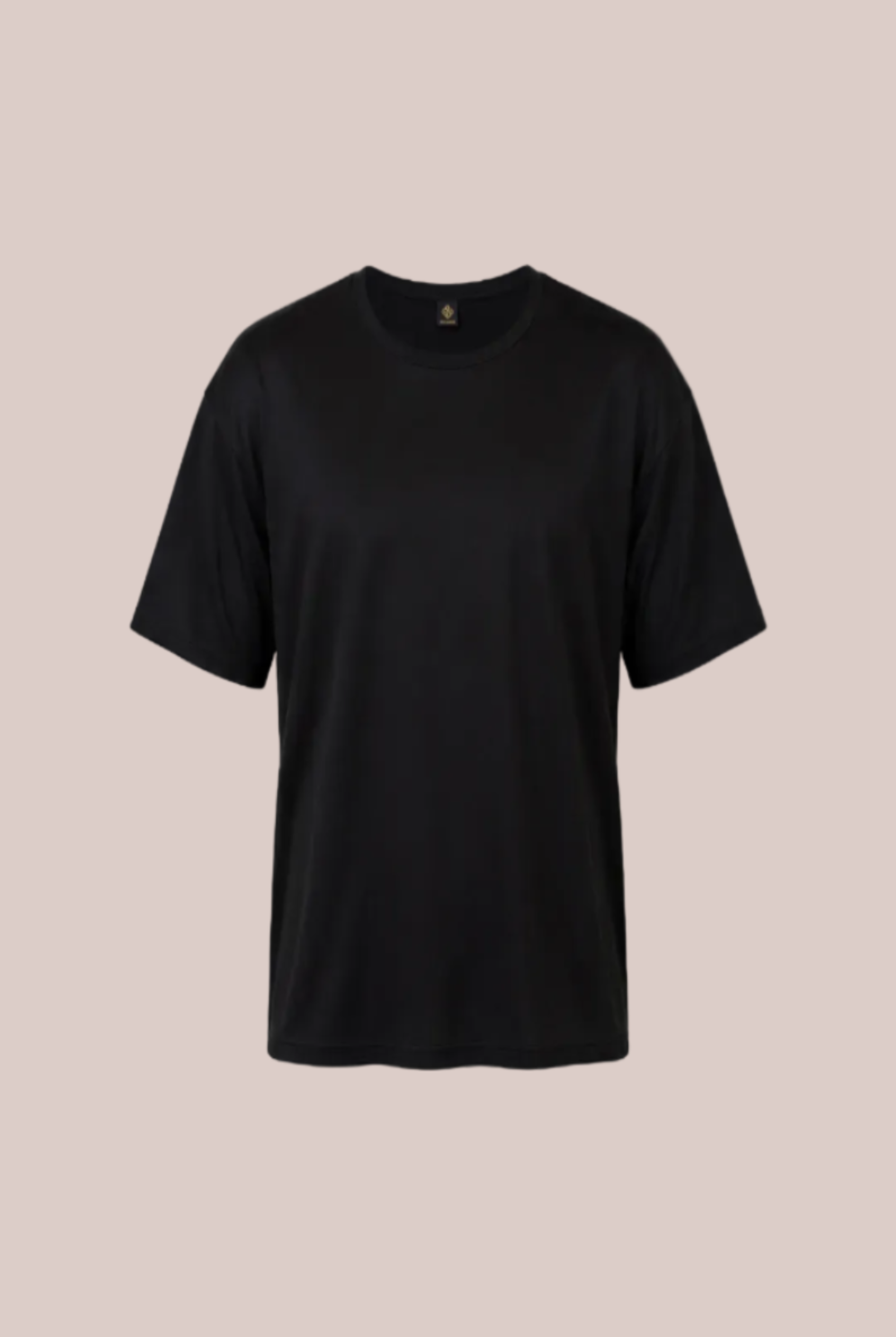 Black t-shirt on a beige background