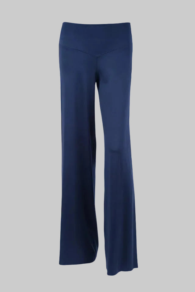 Navy blue wide-leg pants loungewear