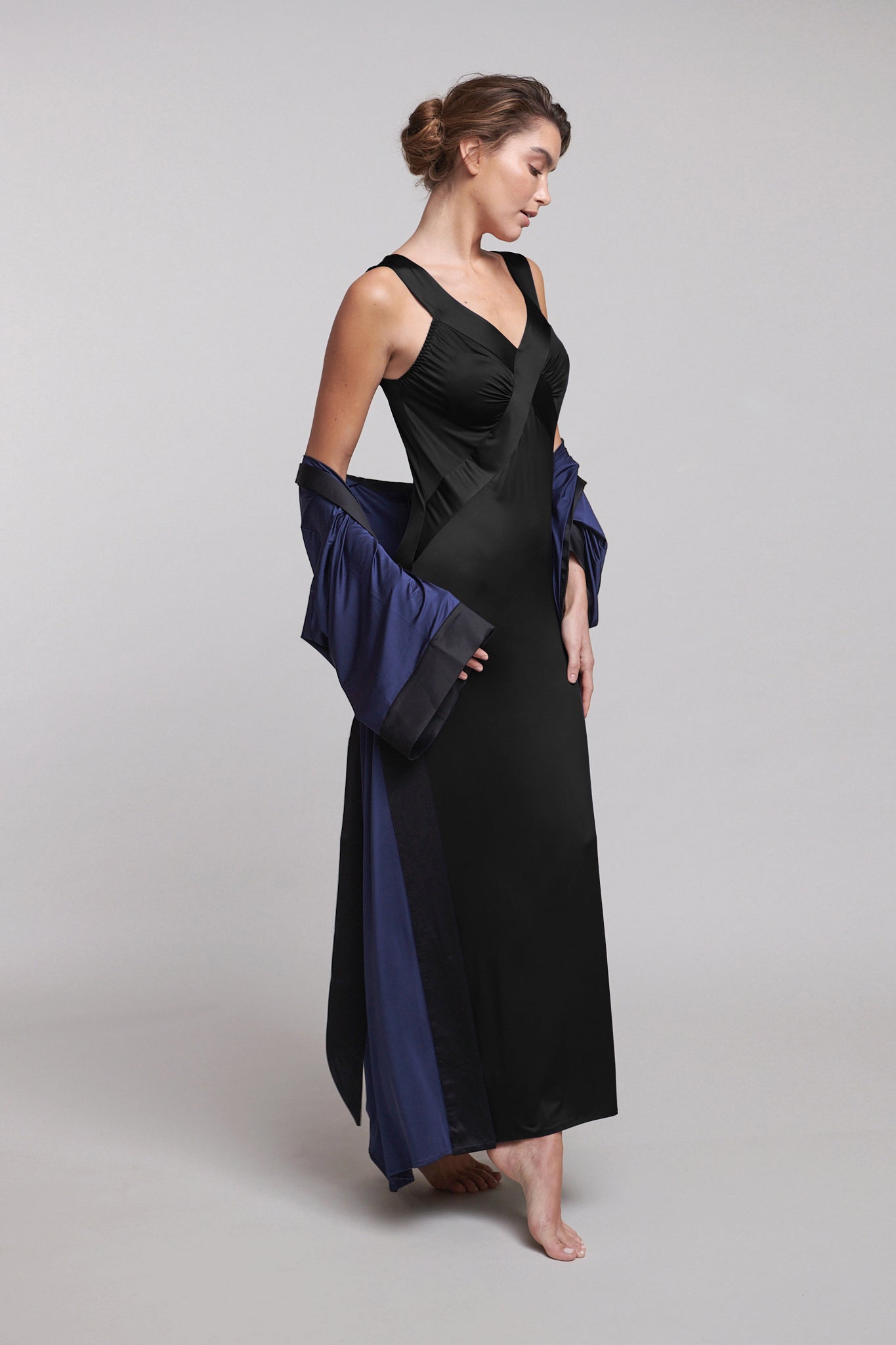Marlene maxi dress  exclusiv kimono midnightblue
