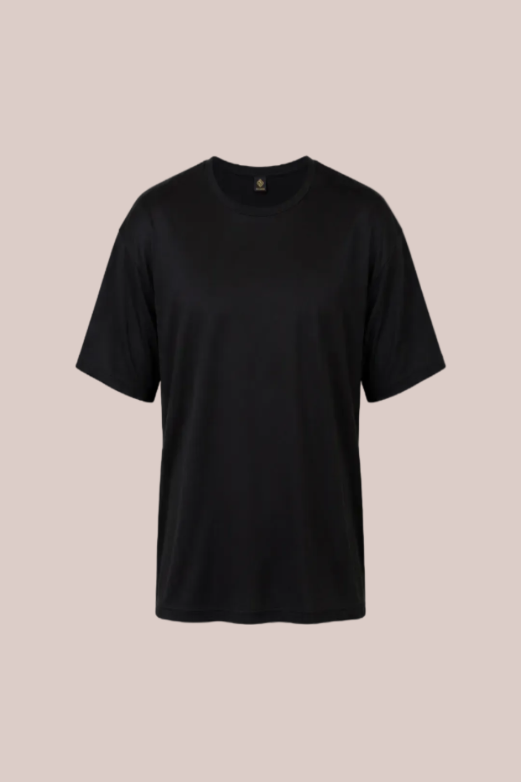 Black t-shirt on a beige background